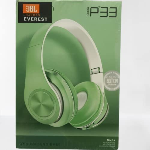 JBL P33 Wireless Folding Headset with TF Card and MB 3 Player Green