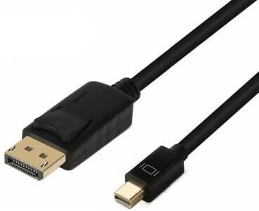 Mini DisplayPort (Mini DP) to DisplayPort (DP) Cable, 1.8 m, Black