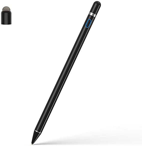 KECOW Active Stylus Compatible for iOS&Android Touch Screen, Digital Pen for iPad,Cellphone&Tablet,Stylus Pen for iPad,MacBook/iPad Pro/Air/Mini,iPhone,Capactive Pencil for Handwriting&Drawing,Black