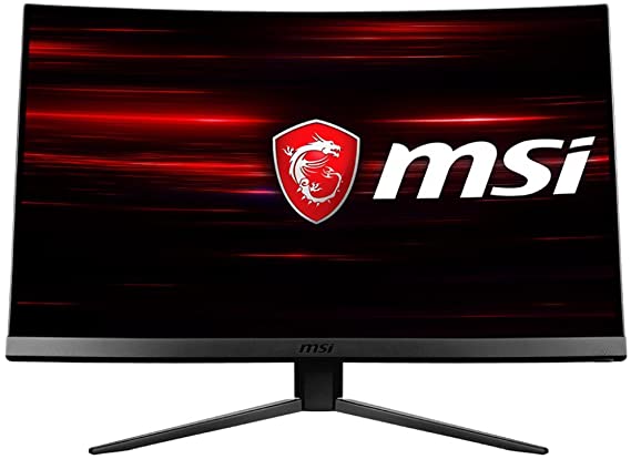 MSI Optix MAG241C Full HD Non-Glare 1ms 1920 x 1080 144Hz Refresh Rate USB/DP/HDMI Smart Headset Hanger Free Sync 24”Gaming Curved Monitor (Optix MAG241C) - Black