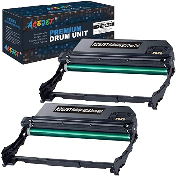 ACEJET Compatible 3215 101R00474 Drum Unit Replacement for 101R00474 Drum Cartridge Phaser 3260 Drum Unit for Use in Xerox WorkCentre 3215/3225 Xerox Phaser 3260 Laser Printers(Black 2-Pack)