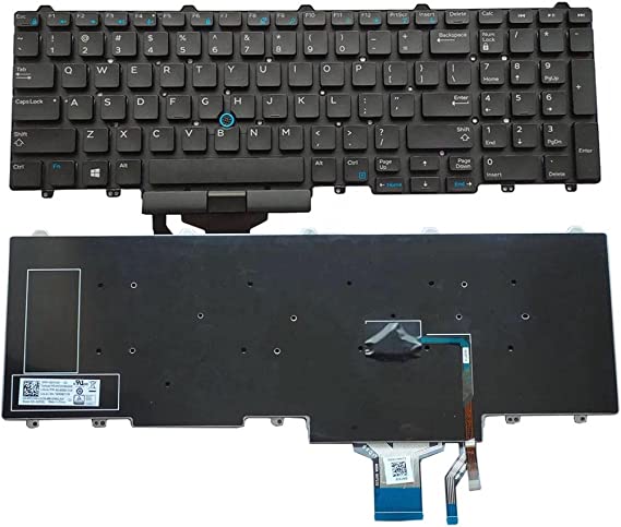 WISTAR Laptop Keyboard Compatible for Dell Latitude E5550 E5570 5580 Precision 3520, 7520, 7720, 15 3510, 7510, 17 7710