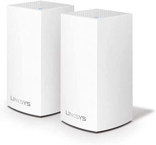 Linksys WHW0101 Velop Whole Home Mesh WiFi System (AC1300 WiFi Router/Extender for Seamless Coverage of up to 1,500 sq ft / 140 sqm, Parental Controls, 2-Pack, White)