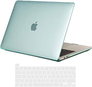 TECOOL MacBook Pro 16 inch Case 2020 2019 (Model: A2141), Slim Plastic Protective Hard Case Cover with Transparent Keyboard Cover for MacBook Pro 16 with Touch Bar and Touch ID - Crystal Green