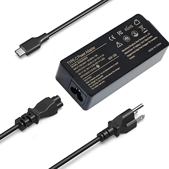 65W Type-C AC Adapter Fit for Lenovo ADLX65YLC3D ADLX65YCC3D ADLX65YCC2D ADLX65YLC2D ADLX65YDC2D 81JL 81F1 81MA 81MB 81M9 81QB 81MC 20KN 20KQ 20KU 20KS 20KT 20KV