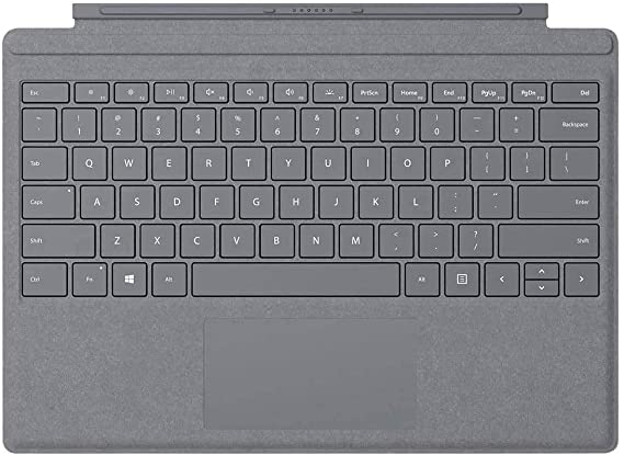 Microsoft Surface Pro Signature Type Cover - Constructed with Alcantara, Durable, Stain-Resistant Material, Light Charcoal - FFQ-00141