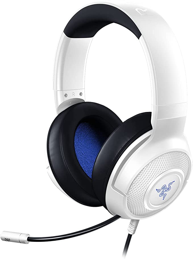 Razer Kraken X for Console: Wired Console Gaming Headset, Clear & Accurate Positional Audio, Ultra-Light Ergonomic Build at 250g, Crystal Clear Communication - PlayStation White