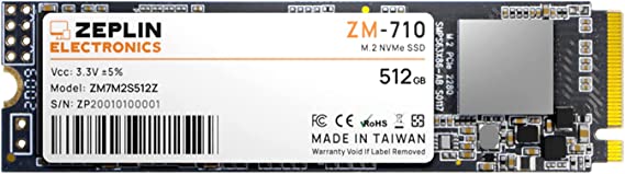 ZEPLIN ELECTRONICS M.2 NVME Solid State Drive PCIe SSD Up to 2050MB/s - 512GB