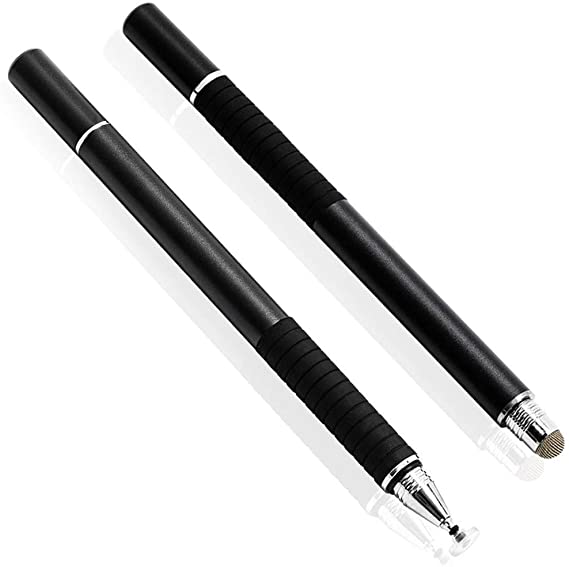 Stylus Pens for ipad, 2 in 1 Disc Stylus Pens for All Touch Screens iPad, iPhone, Samsung, Android, Kindle, Tablet, Laptops, with 6 Replacement Tips (2 Pcs)