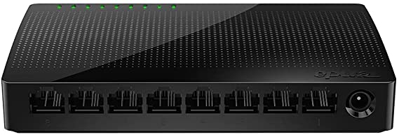 Tenda SG108 | 8 Port Gigabit Ethernet Network Switch | Ethernet Splitter | Plug-and-Play | Traffic Optimization | Unmanaged, Black