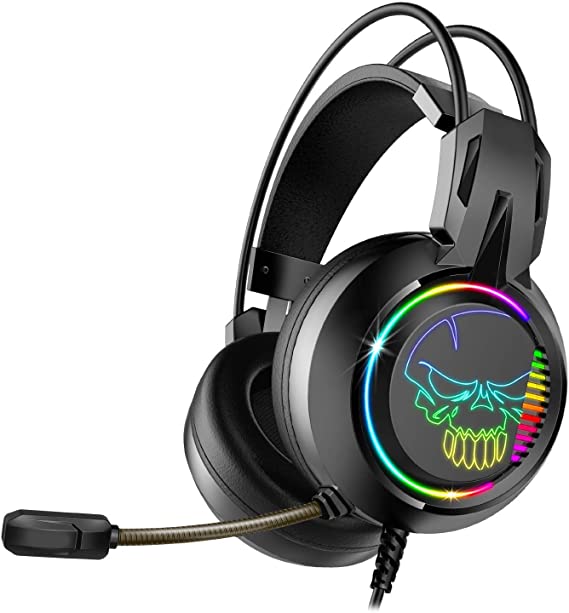 SPIRIT OF GAMER - ELITE-H10 - Black Audio Pro Gamer - Simili Cuir - Flexible Microphone - HP 40 mm - USB 2M - Son Surround 7.1 Virtual - RGB