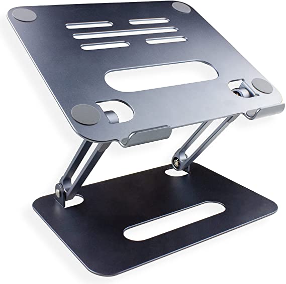 Laptop Stand, ULUQ Aluminum Computer Laptop Riser for Desk, Ergonomic Adjustable Computer Stand Holder, Notebook Stand Compatible with 10 to 15.6’‘ MacBook Air Pro/Dell/HP
