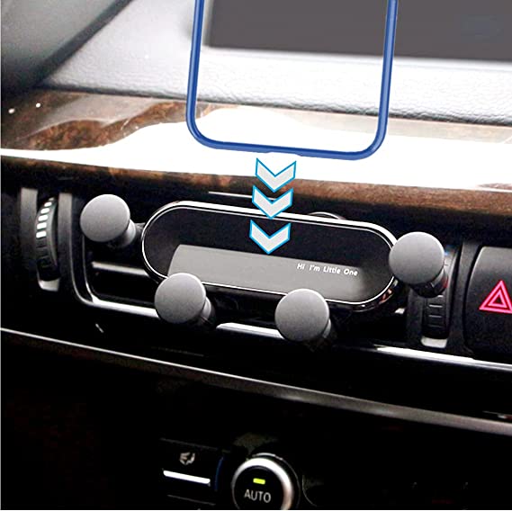 Car Phone Holder Gravity Mount Clamp Air-Vent Auto Lock Cradle 360 Degree Rotatable Compatible for iPhone 12 11 Pro Max SE XR XS X 8 7 6 Plus 6S Samsung Galaxy S20 S10 S9 S8 Note10 Google Pixel 4 XL