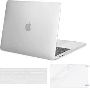 MOSISO Compatible with MacBook Pro 13 inch Case 2022 2021 2020-2016 Release M1 A2338 A2289 A2251 A2159 A1989 A1706 A1708,Plastic Hard Case & Keyboard Cover Skin & Screen Protector, Frost