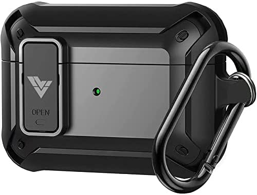 Vaku ® Airpod 3Gen Secure Lock Armor Rugged Series Full Body Drop Protective Shock Proof Dual Tone Case Cover-Black