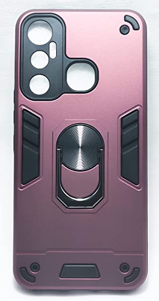 Back Cover With Finger Holder For Infinix HoT 11 . Burgundy