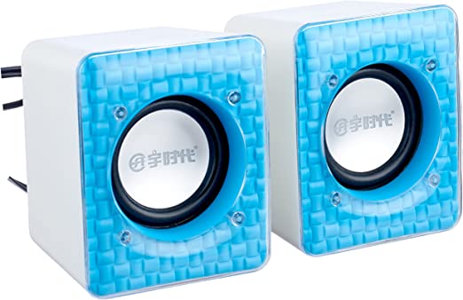 China V-02 Speaker - White/Blue