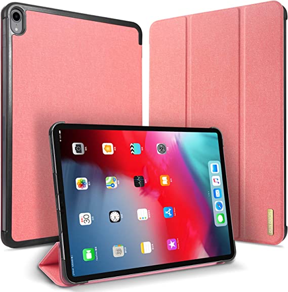 DUX DUCIS Case for iPad Pro 11 inch (2018 Release), Ultra Slim Fit Cover Supports Apple Pencil charging & Auto Wake/Sleep for Apple iPad Pro 11 (Pink)