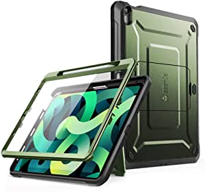 SUPCASE Unicorn Beetle Pro Series Case Designed for iPad Air 4 (2020) 10.9 Inch, with Pencil Holder & Built-in Screen Protector Full-Body Rugged Heavy Duty Case (Green)