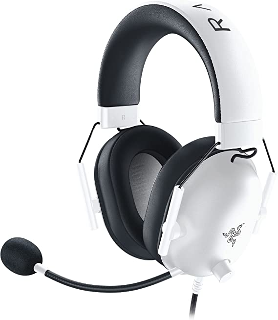 Razer BlackShark V2 X - Multi-Platform Wired Esports Headset (Triforce 50mm Drivers, Advanced Passive Noise Cancellation, 7.1 Surround Sound, Hyperclear Cardioid Mic) White