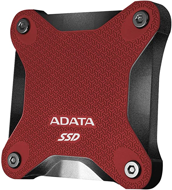 ADATA SD600Q 240GB Ultra-Speed Portable Durable External SSD - Up to 440MB/s - 3D NAND USB3.2 Red (ASD600Q-240GU31-CRD)