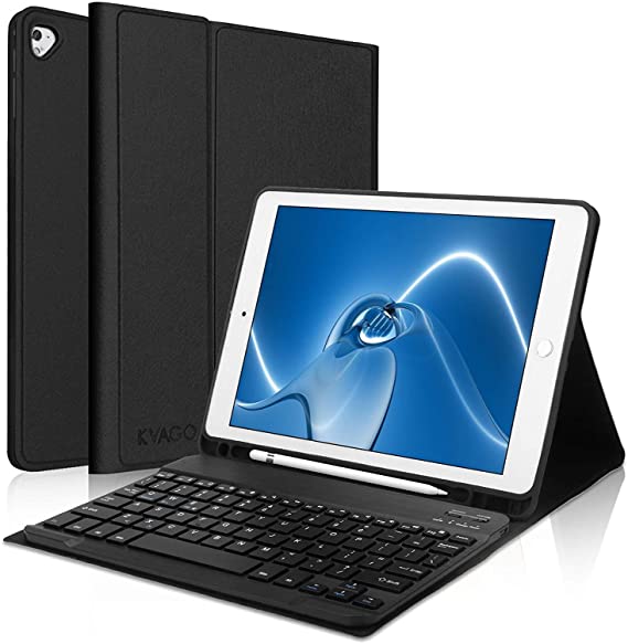 NT iPad Keyboard Case For iPad 10.2" 9th Gen 2021/8th Gen 2020/7th Gen 2019, iPad Pro 10.5" 2017/ iPad Air 3rd Gen 10.5 2019 Built-in Pencil Holder Keyboard Auto Sleep/Wake Function (Black)