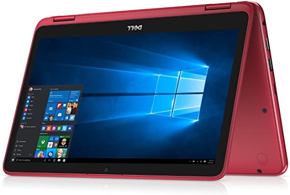 Dell Inspiron Business 2 in 1 Laptop PC 11.6" Touchscreen Intel Pentium N3710 Quad-Core Processor 4GB RAM 500GB HDD Wifi HDMI Bluetooth Webcam Windows 10-Red