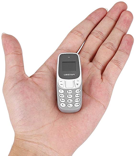 Skyshop® LBSTAR BM10 World's Smallest Mobile Phone Dual Sim Support with Bluetooth Dialer (Grey)