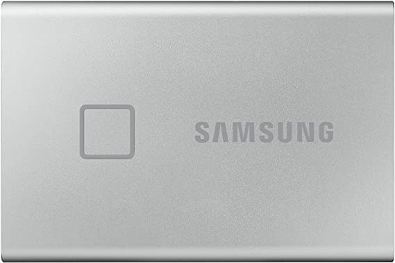 Samsung T7 Touch Portable SSD - 2 TB - USB 3.2 Gen.2 External SSD Metallic Silver (MU-PC2T0S/WW)