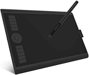 GAOMON M10K PRO 10×6.25 Inches Graphics Drawing Tablet with 8192 Levels Pressure Sensitivity Battery-Free Stylus, Support OTG Function, Windows/Mac/Android OS Compatible