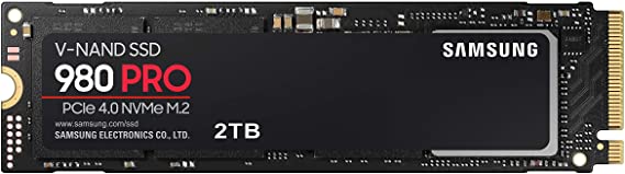 Samsung 980 PRO 2TB PCIe NVMe Gen4 Internal Gaming SSD M.2 (MZ-V8P2T0B/AM)