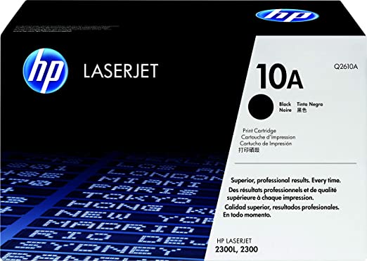 HP Q2610A 10A Original LaserJet Toner Cartridge, Black, Single Pack
