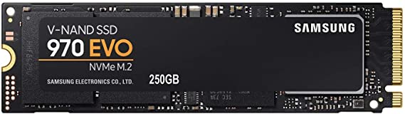 SAMSUNG 970 EVO 250GB - NVMe PCIe M.2 2280 SSD (MZ-V7E250BW)