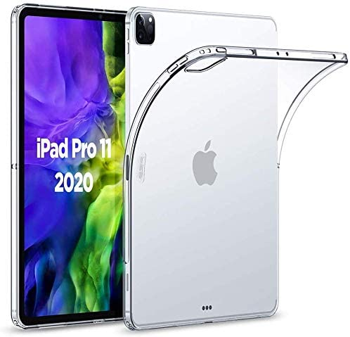 Case for iPad Pro 11" 2020 & 2018 Case, Rebound Soft Shell Case Clear TPU Back Cover, Supports Apple Pencil Wireless Slim-Fit Shell Case Cover for iPad Pro 11 inch 2020&2018