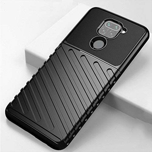 For Xiaomi Redmi 10X 4G AutoFoucs Carbon Fiber Slim Soft TPU Case Cover - New Original cover From GrabMobily - Black