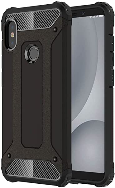 For Xiaomi Redmi Note 5/5 Pro Case, Ultra Armor Back And TPU Shockproof Sides - Black