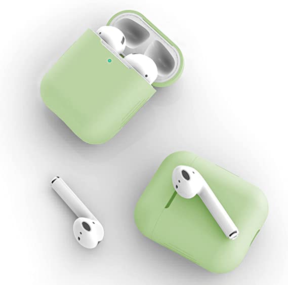 VORADA Case for AirPods 1 & 2 Silicone AirPods Protective Case (Light Green)