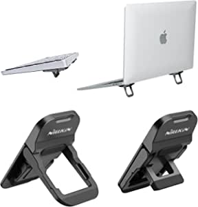 Nillkin Computer Keyboard Stand for Desk with 3 Adjustable Angles, Flip Keyboard Riser Feet for Most Keyboards, Laptop Stand for MacBook, Dell, HP and Other 10-17 Inches Laptop, Black