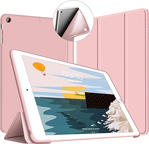 VAGHVEO Ultra-Slim and Lightweight Smart Case for iPad Air 1 9.7-Inch (Models A1474 A1475 A1476) Pink
