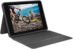 Logitech Rugged Folio Ultimate Protective Keyboard Case with Smart Connector and Durable Spill Proof Keyboard for iPad 7th Gen & 8th Gen-10.2" Inch (Model: A2197, A2198 & A2200)