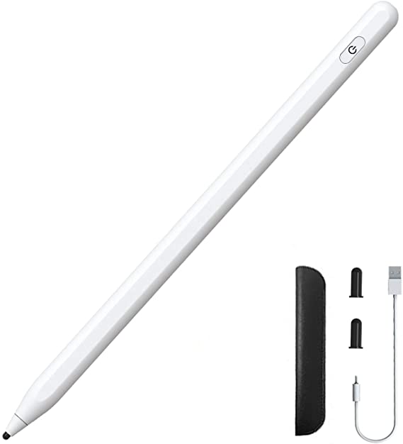 Two Mode Stylus Pens for Touch Screens, with Palm Rejection(for ipad 2018-2020) & Universal Pen (for All capacitive Touch Screens), Active Digital Fine Point Pencil for Apple/Android/Samsung Tablet