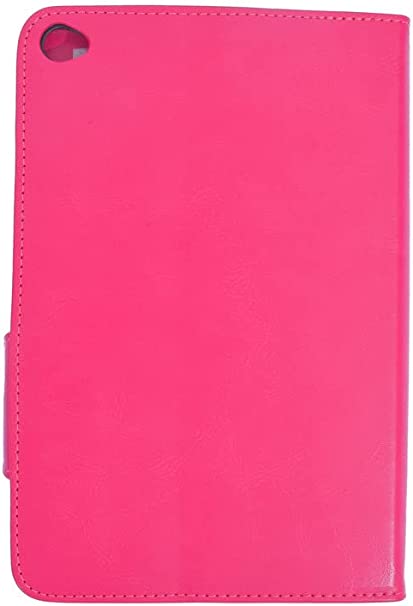 Compatible with iPad Mini 12345 Magnetic Snap On Flip PU Leather Case Cover - Fuchsia