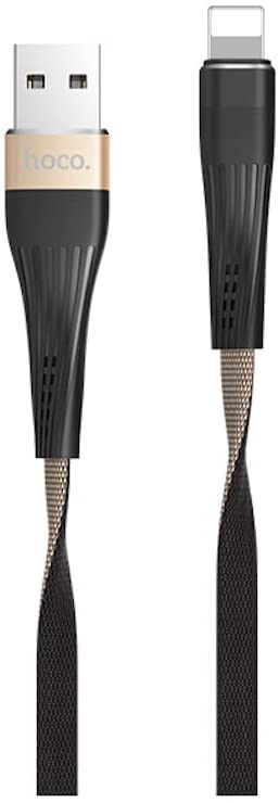 Hoco U39 Slender Charging and Data transfer Lightning Cable - Gold and Black