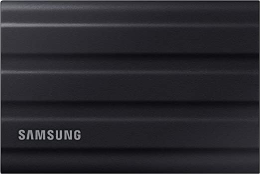 Samsung T7 Shield 1TB USB 3.2 Gen 2 (10Gbps), IP65 Rated, Speeds Upto 1050 MB/s, External Solid State Drive (Portable SSD) Black (MU-PE1T0S)