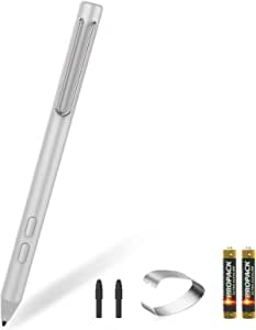 Stylus Pen for Microsoft Surface, Compatible with Surface Pro X/8/7/6/5/4/3, Surface Book 3/2/1, Surface Go3/2/1, Surface Laptop with1024 high Pressure Sensitivity (Silver)