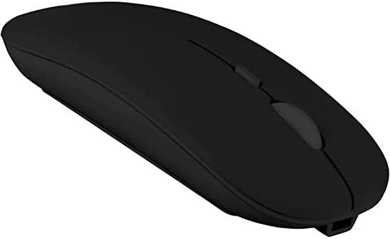 Wireless Mouse, Rechargeable Mouse for MacBook pro/MacBook air/Laptop/iMac/iPad/pc, Slim Silent Mouse 2.4G Portable Mobile Optical Office Mouse /(Black)