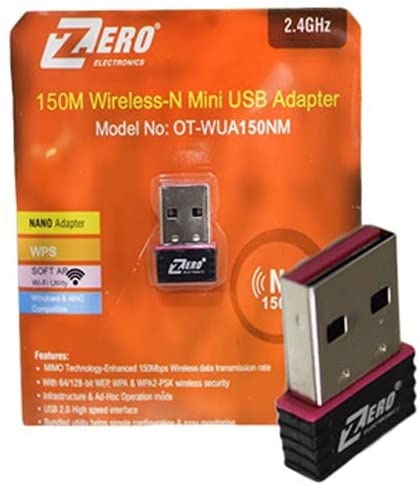 Zero 150Mbps Wireless-N Mini USB Adapter LAN Antenna Network (OT-WUA150NM)