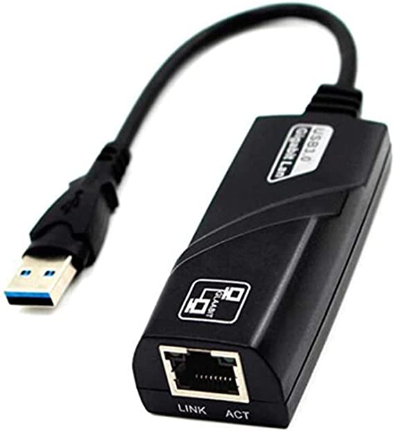 DIB USB Network Adapter USB 3.0 to RJ45 10/100/1000 Gigabit Ethernet LAN Network Adapter for Windows 10/8.1/8/7/Vista, Mac OS, Linux, Chrome OS & More – Black