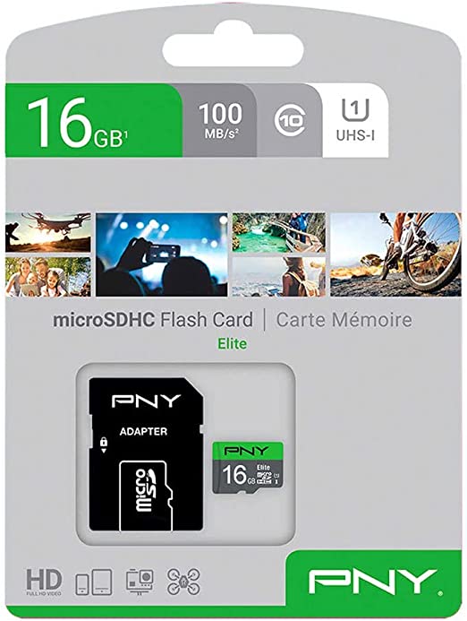 BNY 16GB Micro SD Card - Memory Card Micro SD 16GB Class 10 PNY