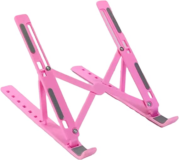 Adjustable Multi-Position Plastic Laptop Stand (Pink)
